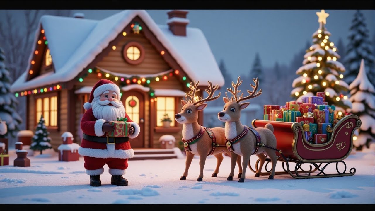 🎅 Santa Claus and Gifts | Christmas Song for Kids (Versión en Inglés) 🎁