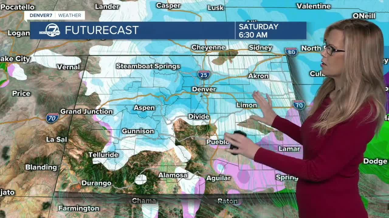 Denver’s first snow of the season likely this weekend. How totals look so far