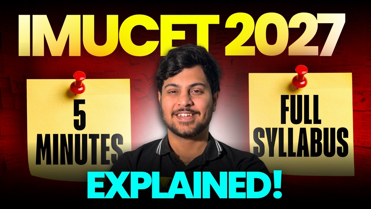 IMUCET 2027 Syllabus Explained in 5 minutes | The Only Syllabus Video You Need to Watch