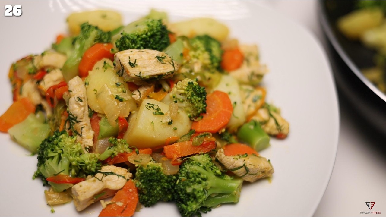 🌿*Verduras con Pollo, Muy Fácil de Hacer* | ¡Receta Ligera, Sencilla y Deliciosa!🍗