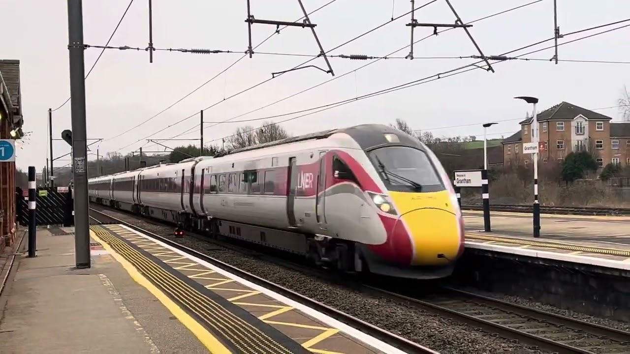 LNER AZUMA. 801204 OUR PLANET passing Grantham on the 13:30 London King&rsquo;s Cross-Edinburgh