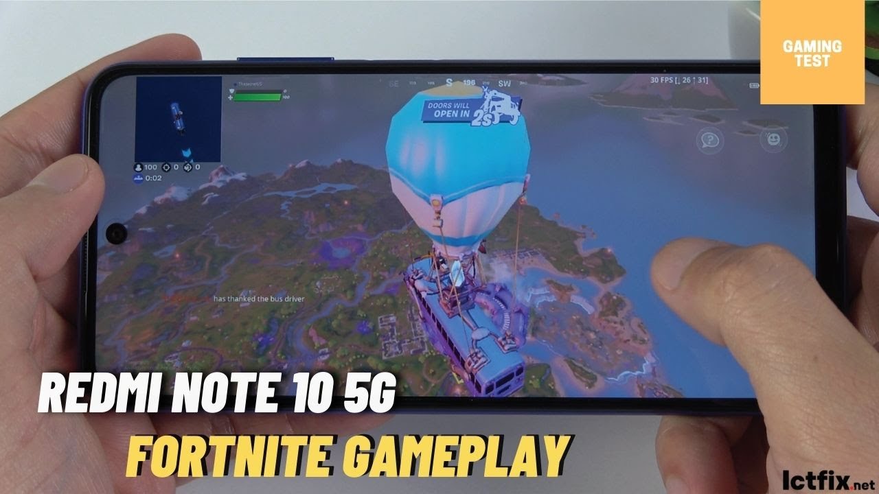 Xiaomi Redmi Note 10 5g test game Fortnite Mobile Update