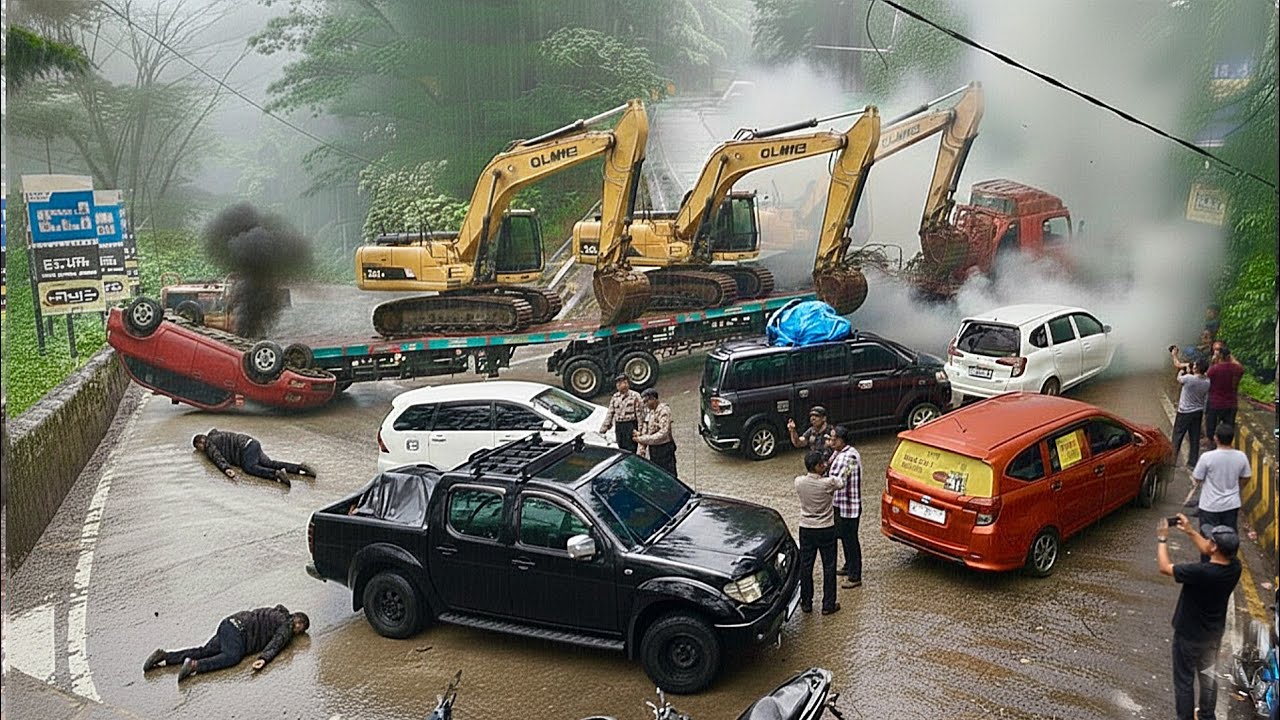 MENIT-MENIT MENGERIKAN !!! MERINDING, Truk Super Panjang Asal Jepang Terjebak Total Lewati Tikungan