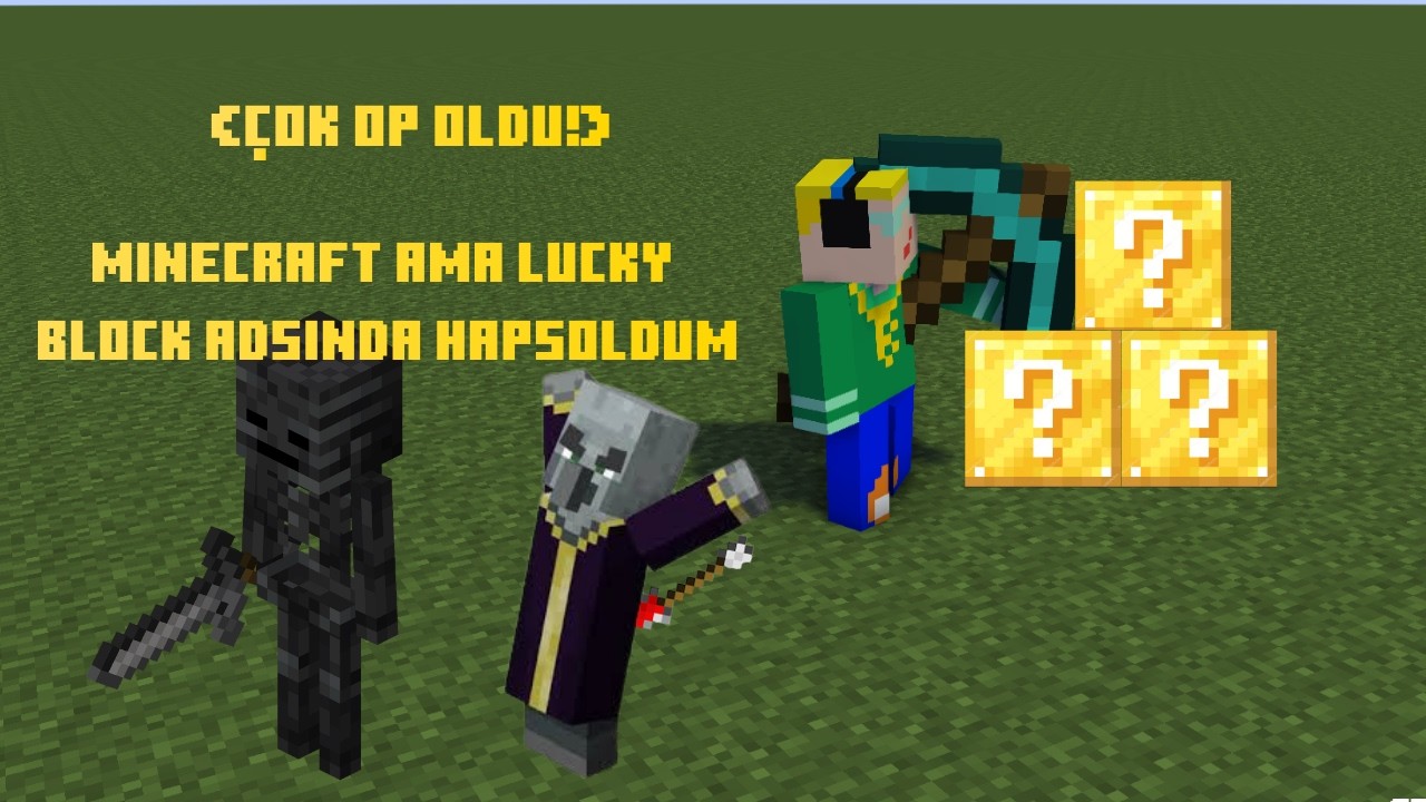 Minecraft ama LUCK BLOCK ADASINA hapsoldum