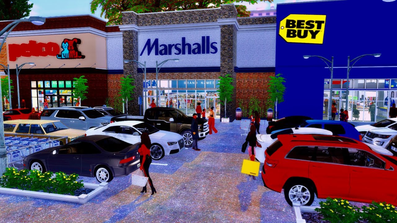 I Built a REALISTIC SHOPPING CENTER in The Sims 4