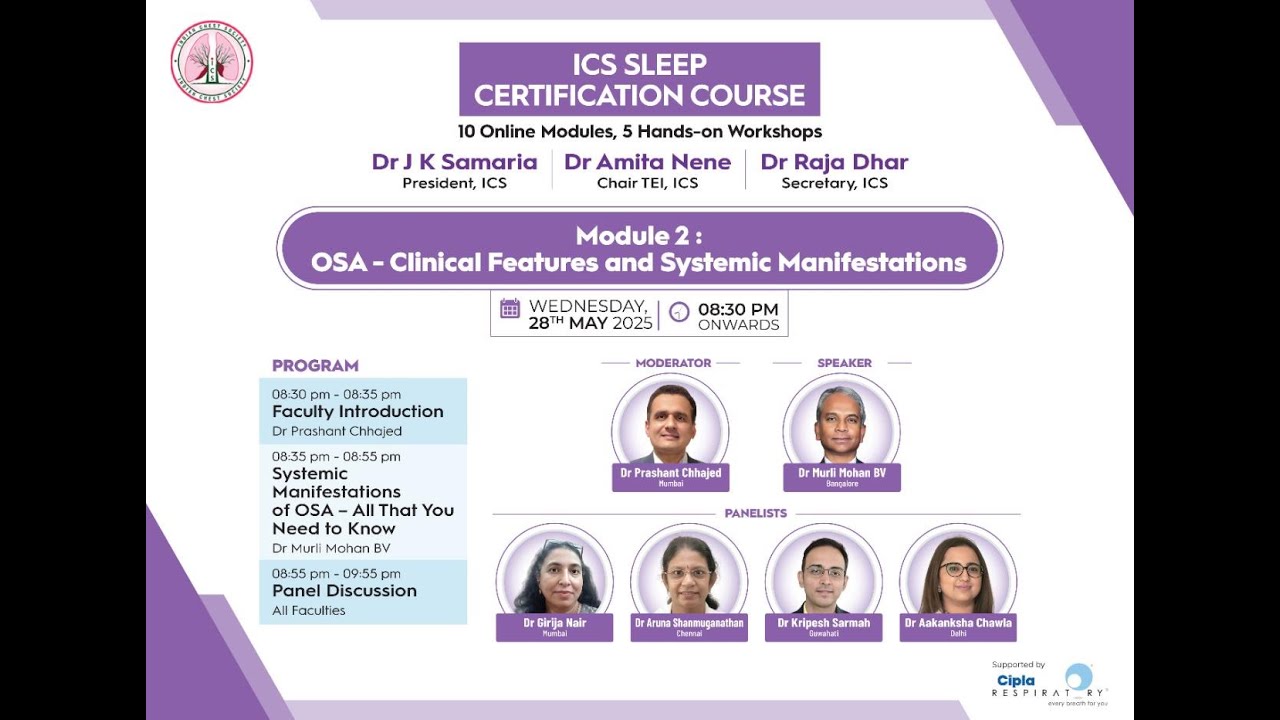ICS Sleep Certification Course: Module 2-Clinical Features and Systemic Manifestations of OSA