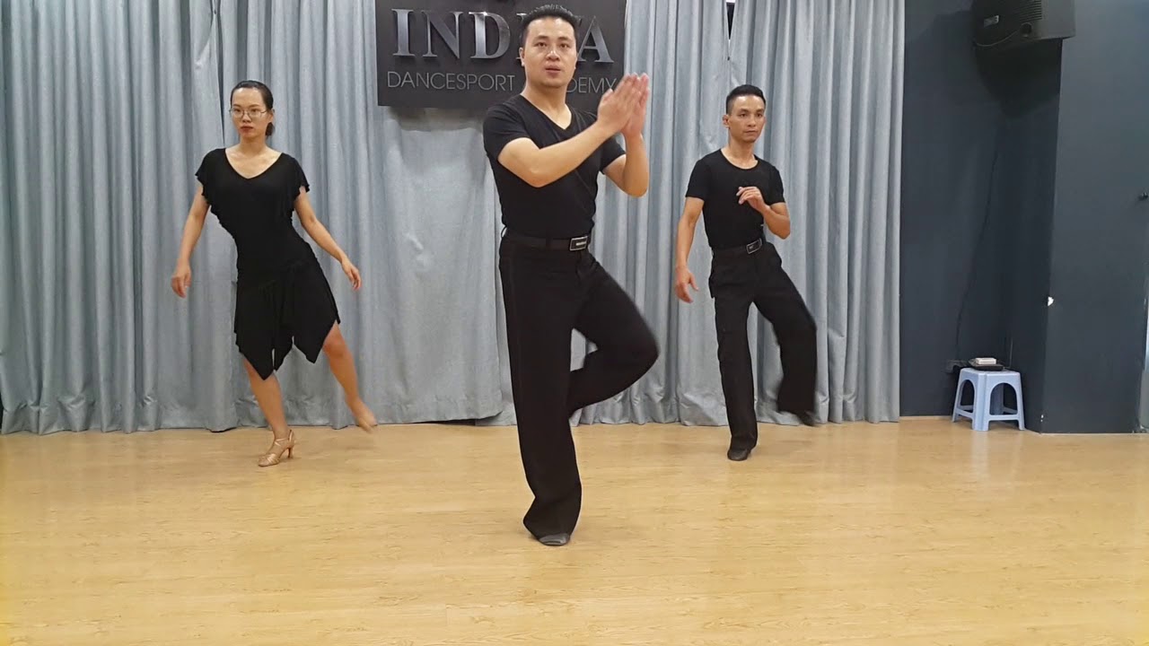 Jive 26 Bước đá kết hợp bước zic zac đổi góc