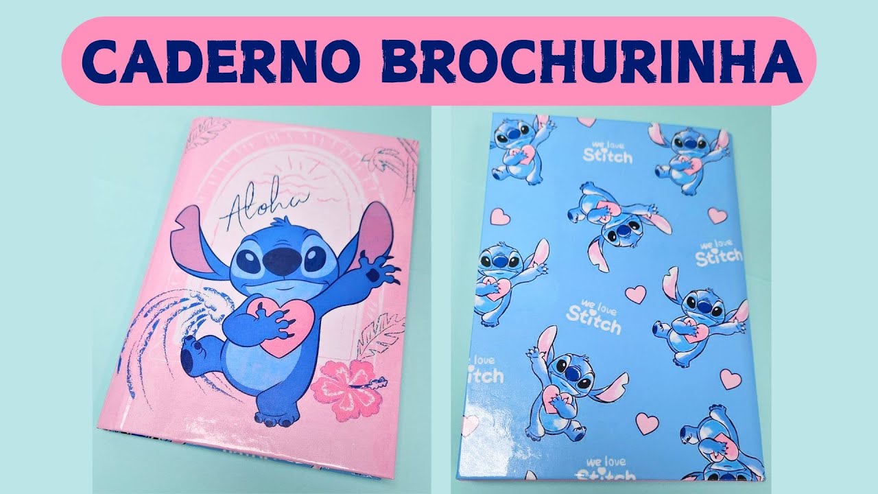 Como Encapar o Caderno Brochura Pequeno | Stitch