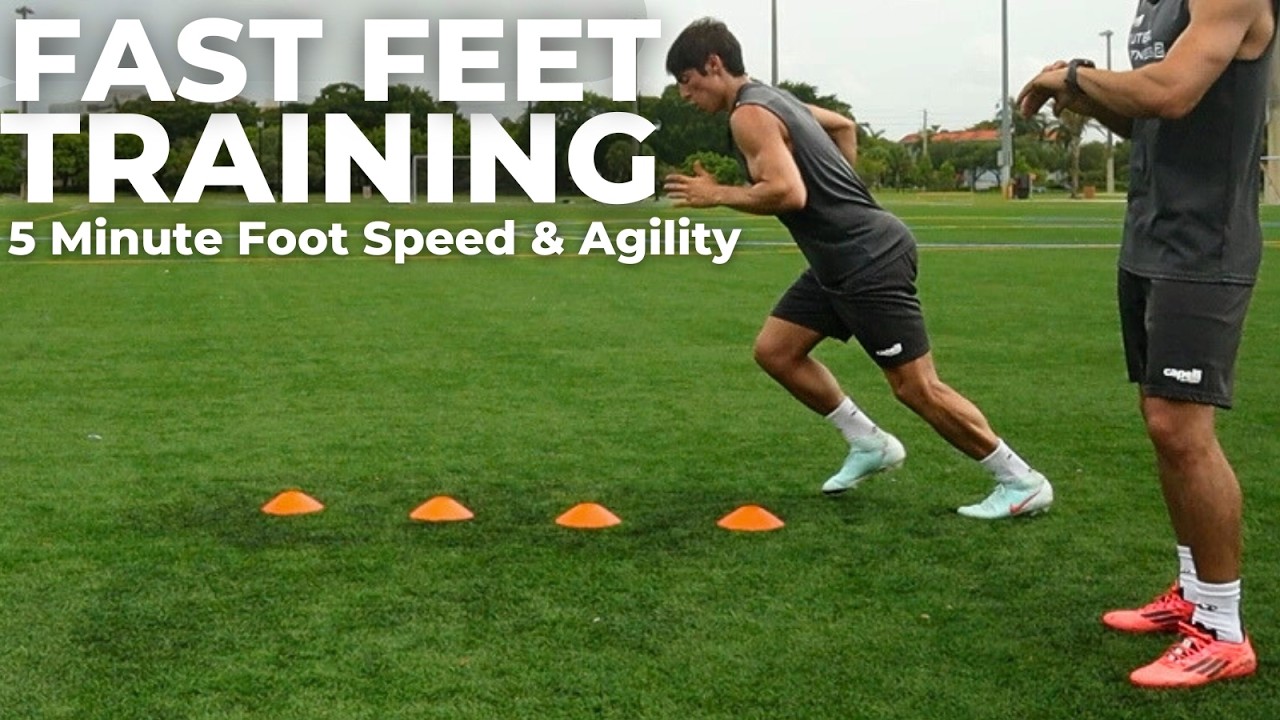 5 Minute Fast Feet Training To Improve Foot Speed | 5 Footwork & Agility Drills For Footballers