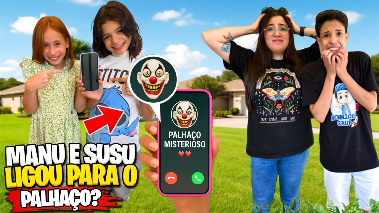 MANU E SUSU LIGOU PARA O PALHAÇO* DESCOBRIMOS QUEM ELE É? (KetlynMusketo)