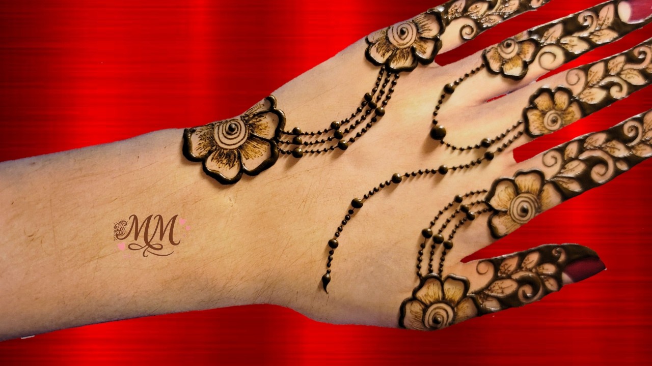 Mini Mehndi Design Step by Step | Easy Mehndi for back hand | Mehndi Minis