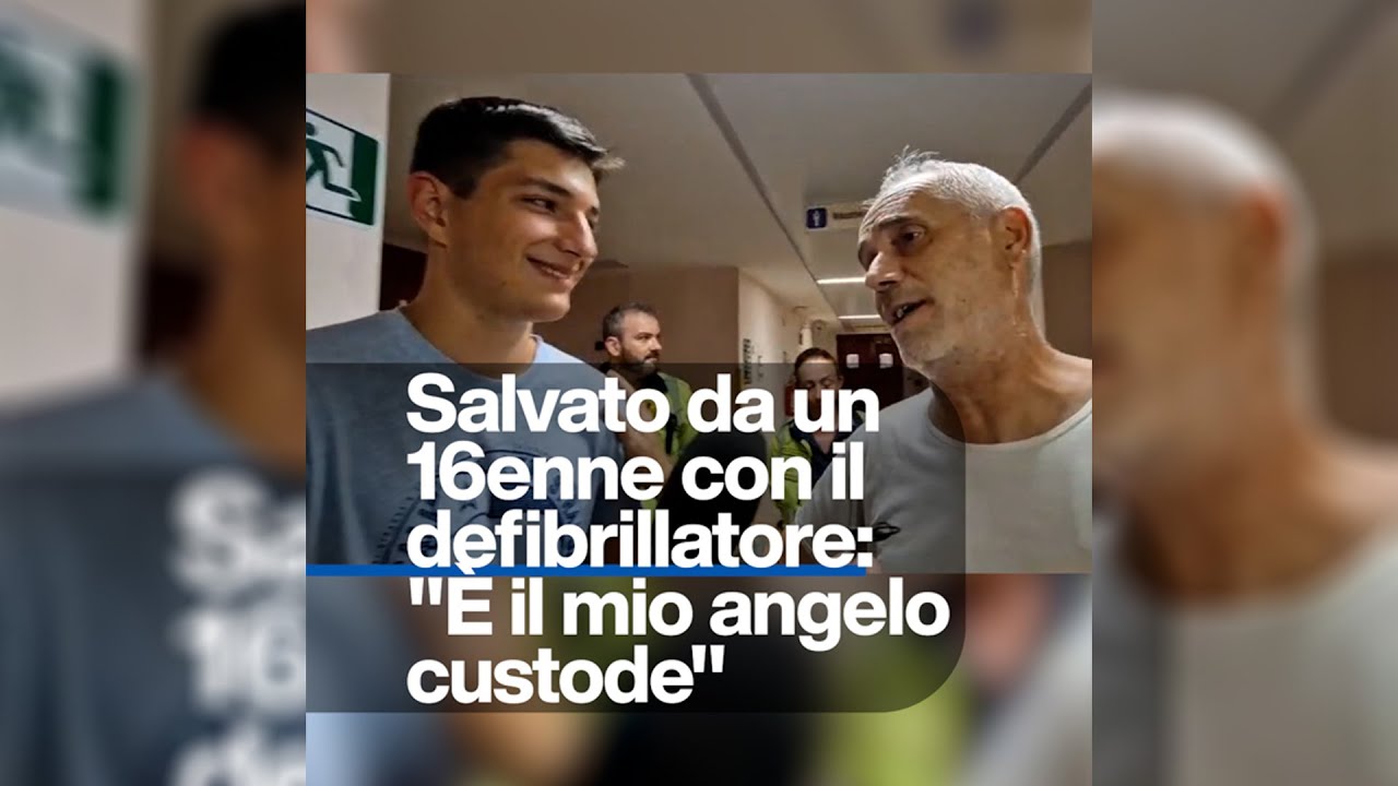 Salvato da un 16enne con il defibrillatore: 
