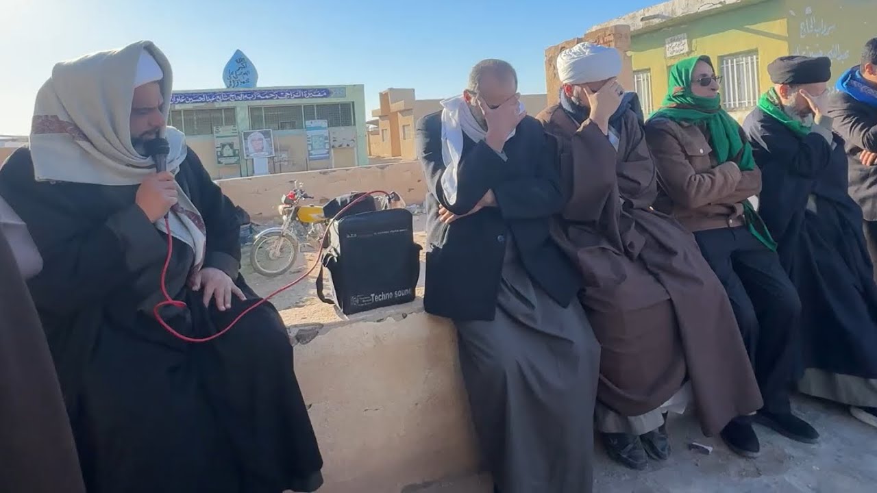 نعي الشيخ عبد الله الدجيلي أثناء دفن السيد محمد باقر نجل آية الله السيد محمد رضا الخرسان