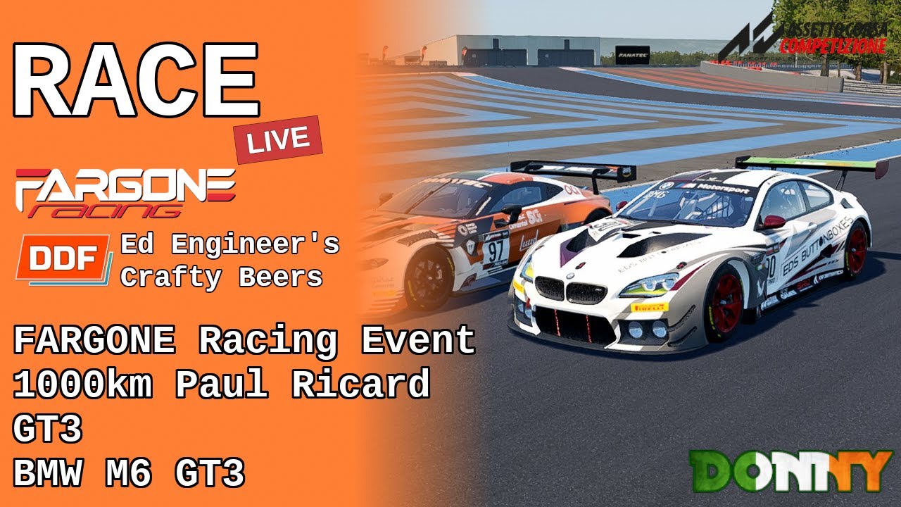 Live Race | FARGONE Racing 1000km Paul Ricard | DDF Community Team | GT3 | BMW M6 GT3 | ACC