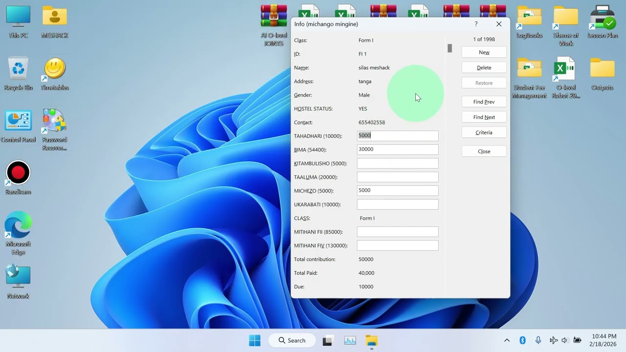 MPJ MIFUMO: school financial management system