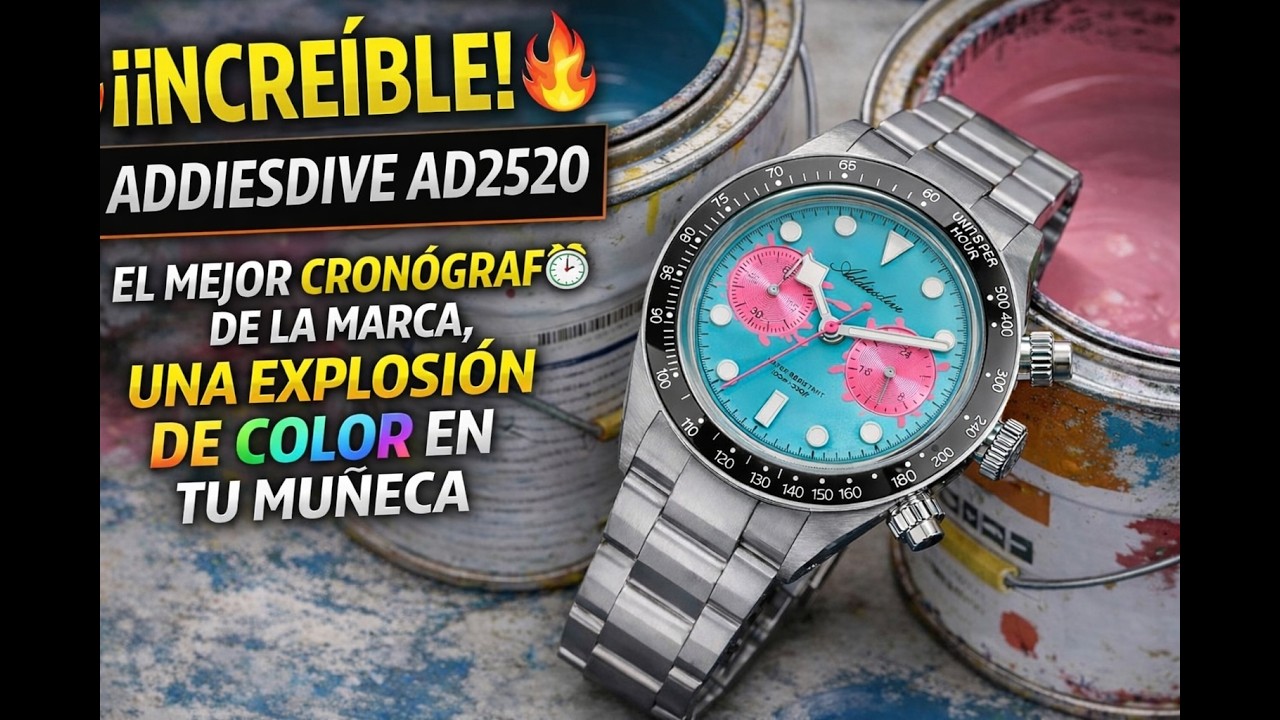 Reloj Addiesdive AD2520 &iquest;El mejor Cronografo ⌚ de Addiesdive? Qu&eacute;date y te lo cuento. 