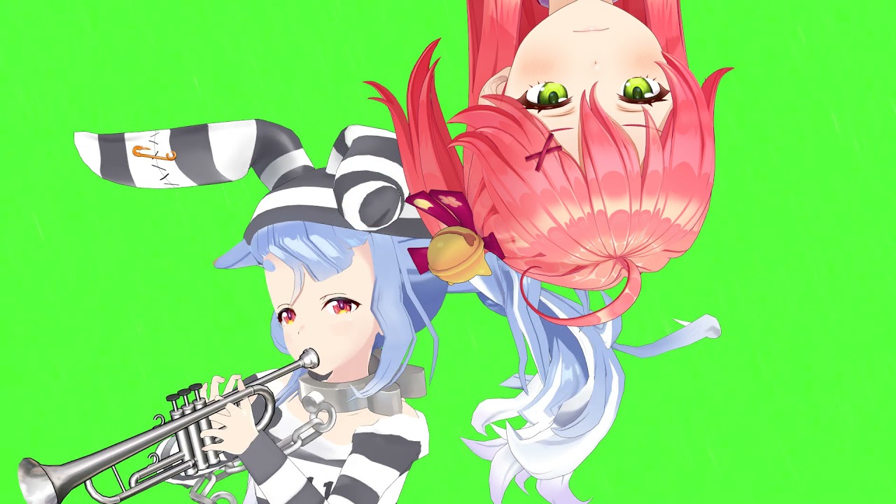 PekoMiko Trumpet Meme MMD [#Hololive] [#Miko] [#Pekora]