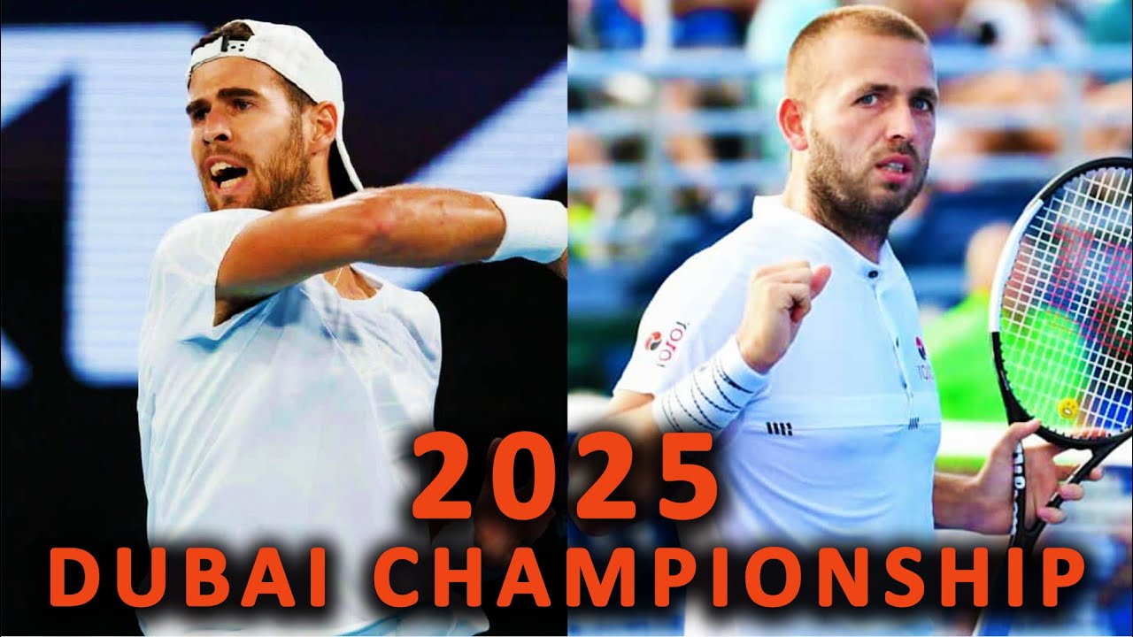 Karen Khachanov vs Daniel Evans - 2025 Dubai Championship highlights