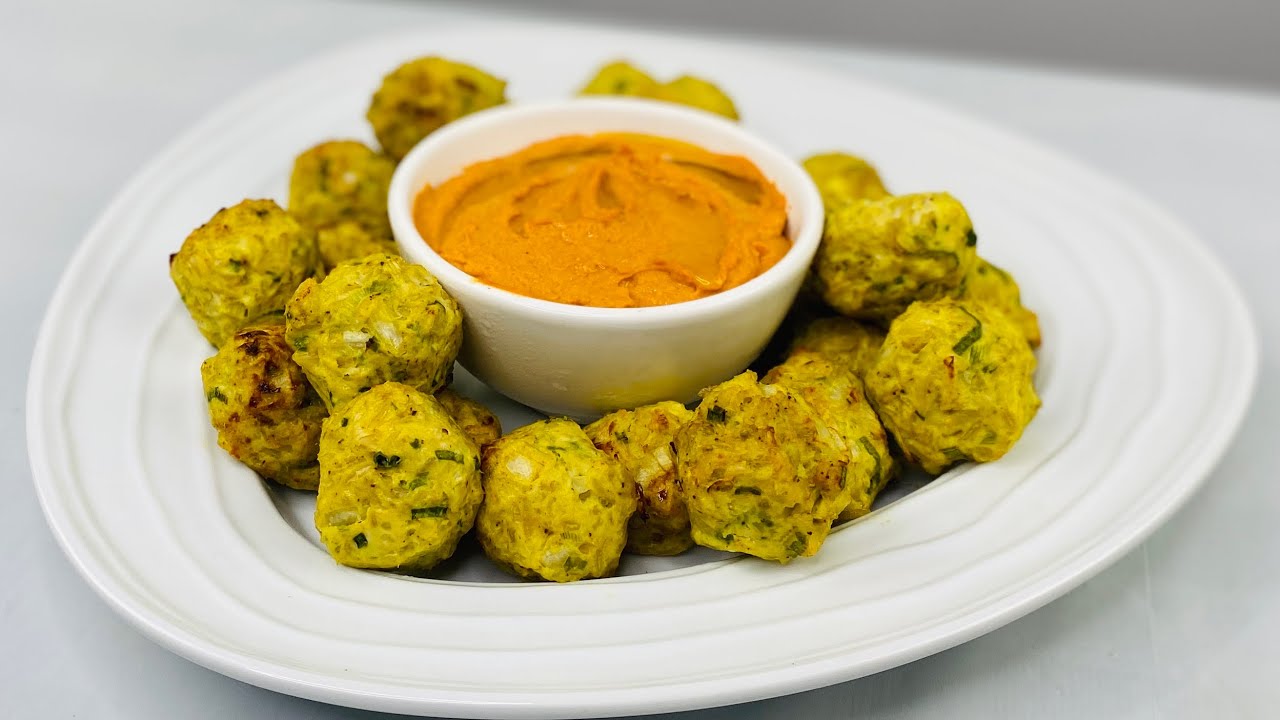 Chicken & Rice Balls with Spicy Hummus | በዶሮ እና በሩዝ  ቦል