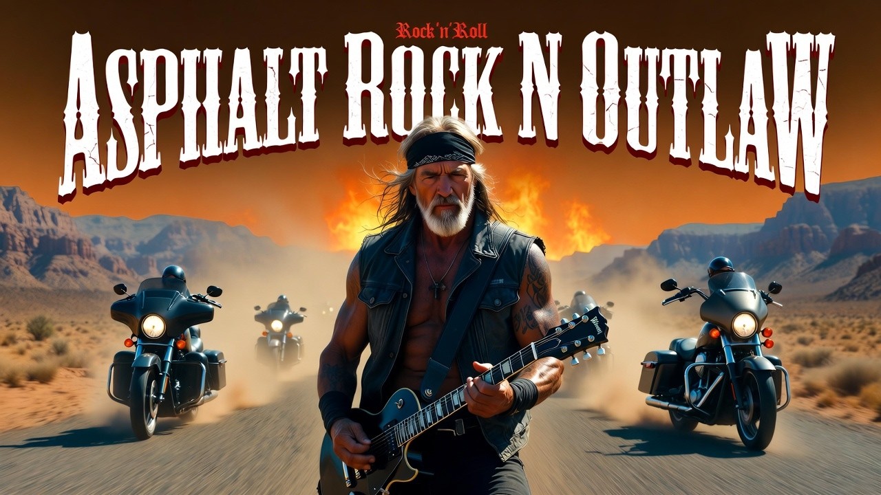 Asphalt Rock n Outlaw 🔥 Gritty Outlaw Rock 🎸 Biker Highway Anthem