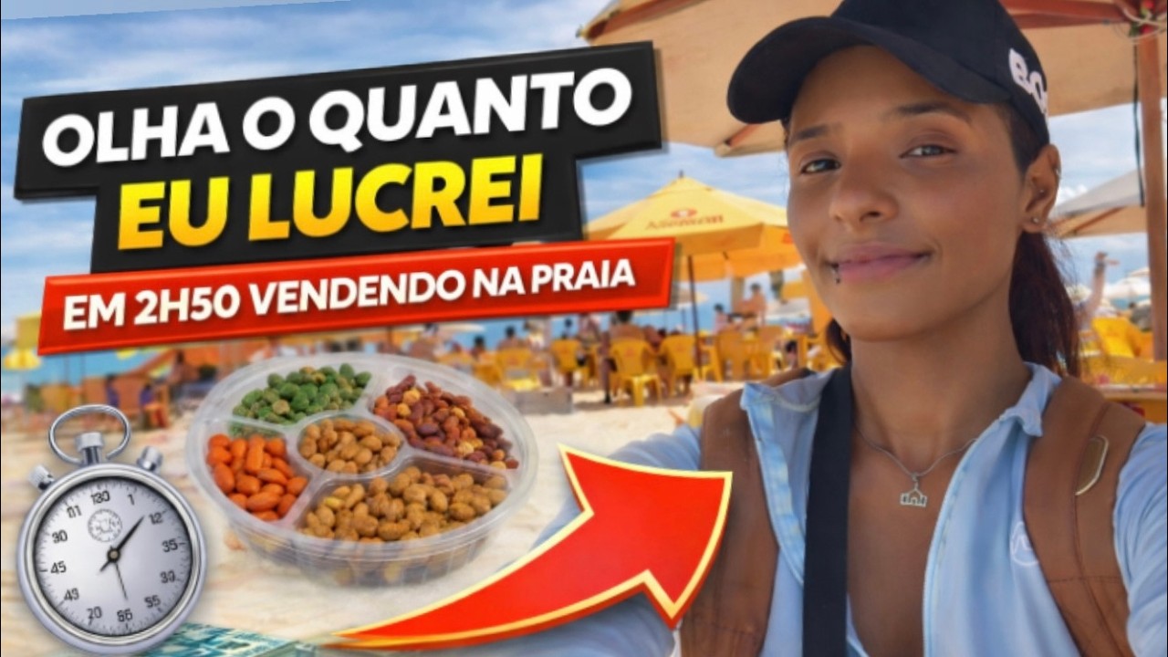 COMO LUCRAR EM 2h e 50 Min VENDENDO NA PRAIA 