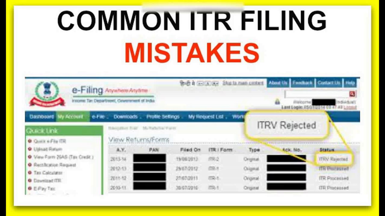 how to file income tax return error free to avoid common e filing mistakes during E filing