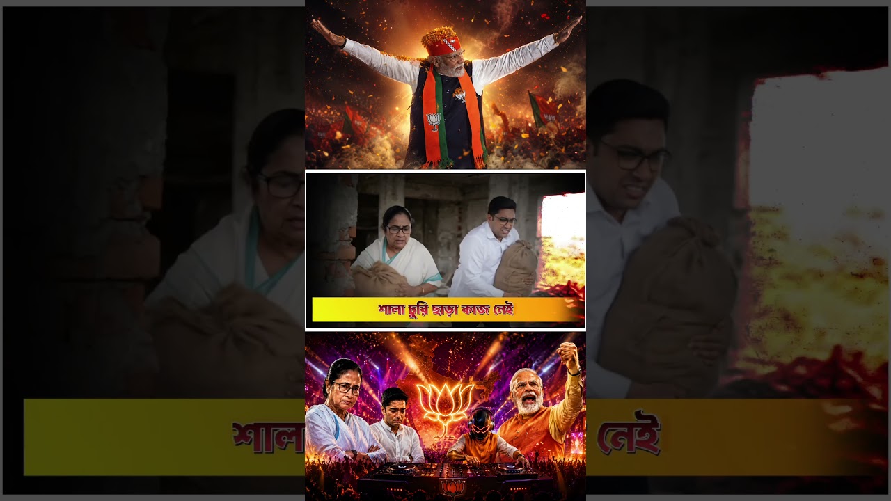 BJP Dance Song 2026 🔥 চুরি ছাড়া কাজ নেই | Political Parody DJ Remix