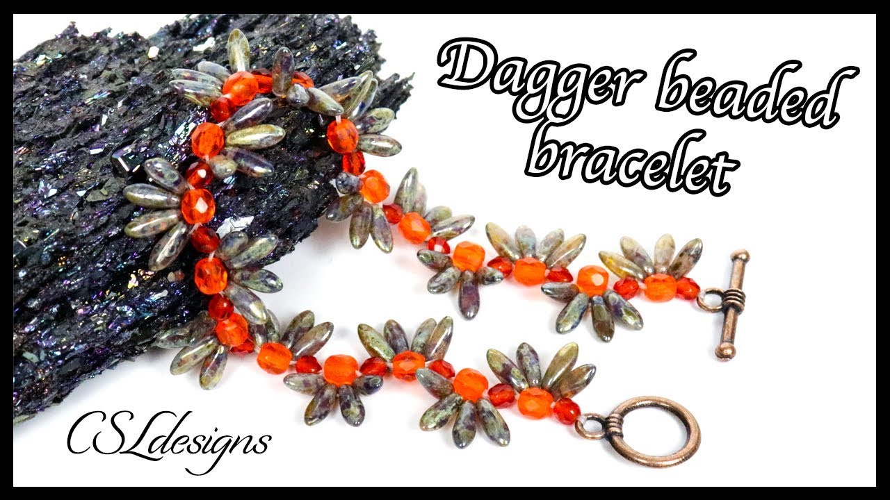 Dagger beaded bracelet
