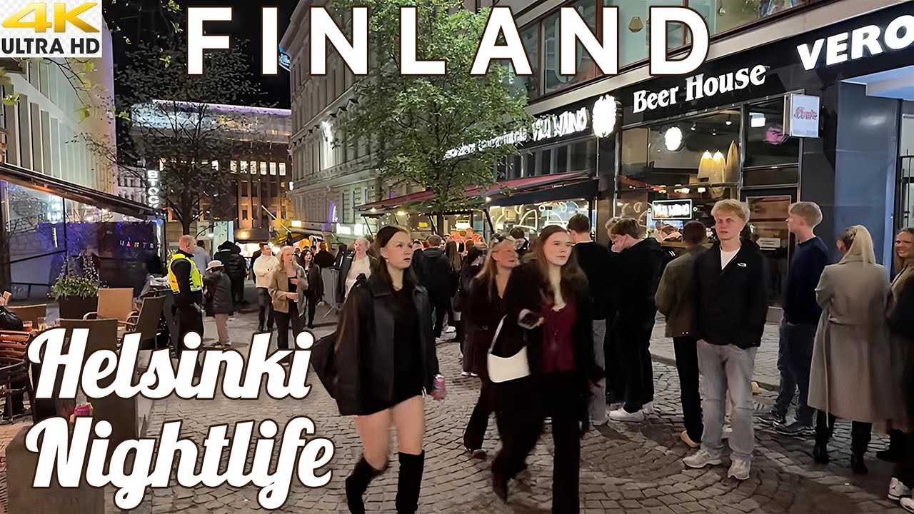 HELSINKI 4K SUMMER CRAZY NIGHTLIFE - WHAT HAPPENS AT MIDNIGHT IN FINLAND CAPITAL CITY | PARTY SCENES