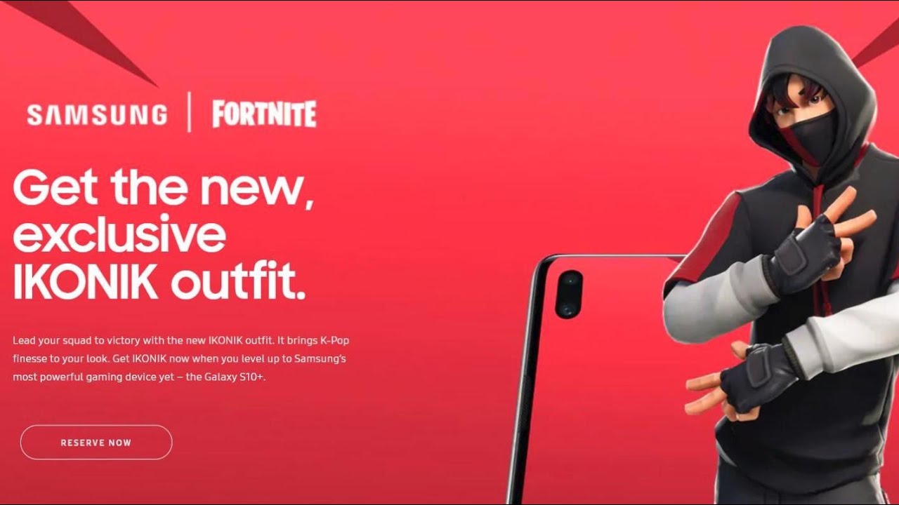 Fortnite NEW SAMSUNG Galaxy S10 EXCLUSIVE Fortnite Ikonik SKIN