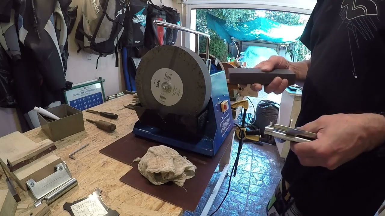 Scheppach 2500 процесс заточки стамески.