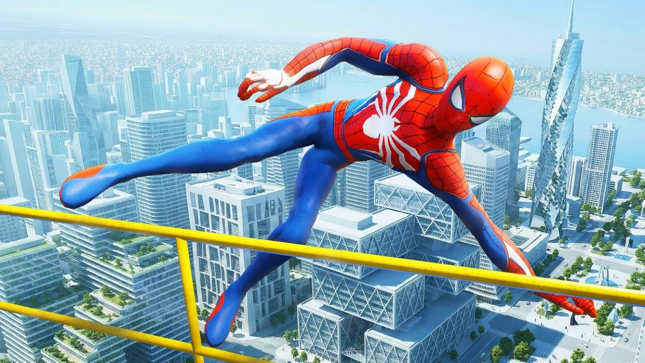 SPIDERMAN CRAZY JUMPS/FALLS #16 (Spider-Man GTA 5 Fails)