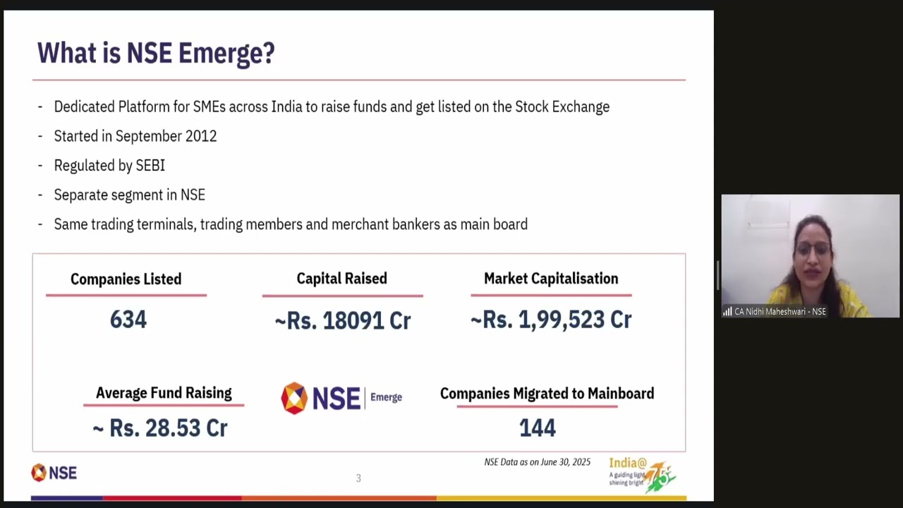 MSME Pathshala Series (62)- &ldquo;SME IPO- a promising alternative for finance&rdquo; -11072025