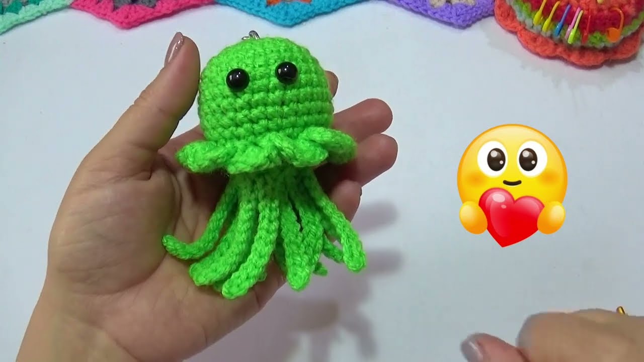 Medusa Amigurumi llavero o colgante FACIL!!
