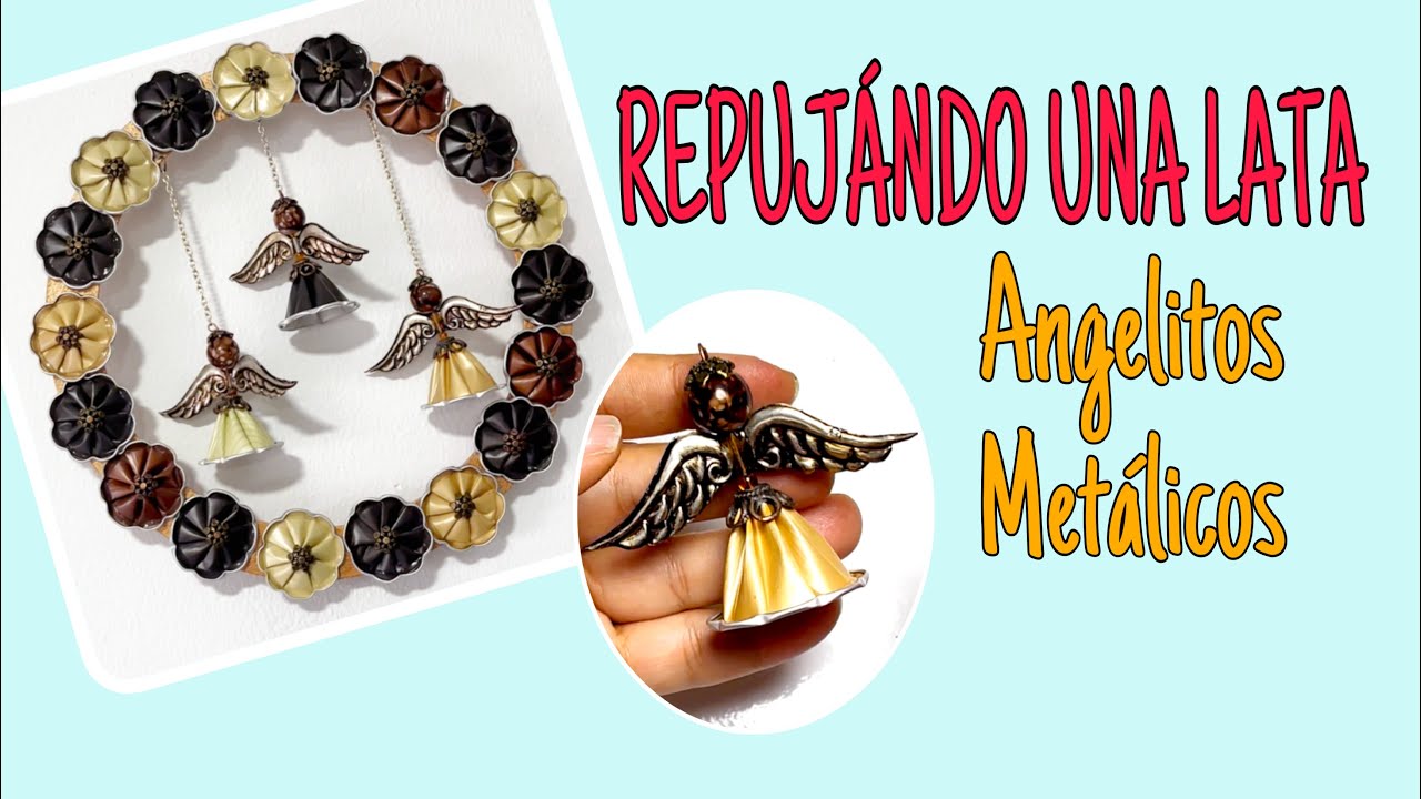 Repujando Envase de Lata! Arte Ruso- Corona de Angeles/Embossing Can Container! - Crown of Angels