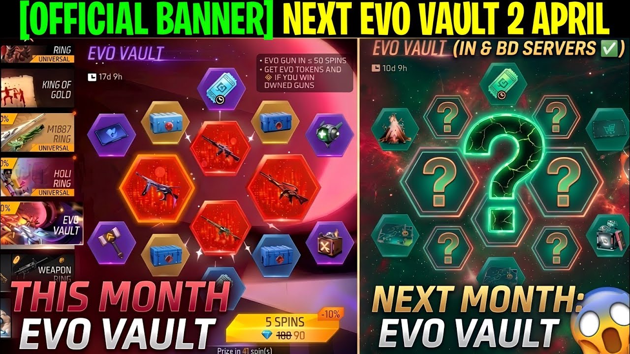100% 👉 CONFIRM 👈 APRIL MONTH NEXT EVO VAULT FREE FIRE 2026 | NEW EVO GUN SKIN FF 2 APRIL EVENT