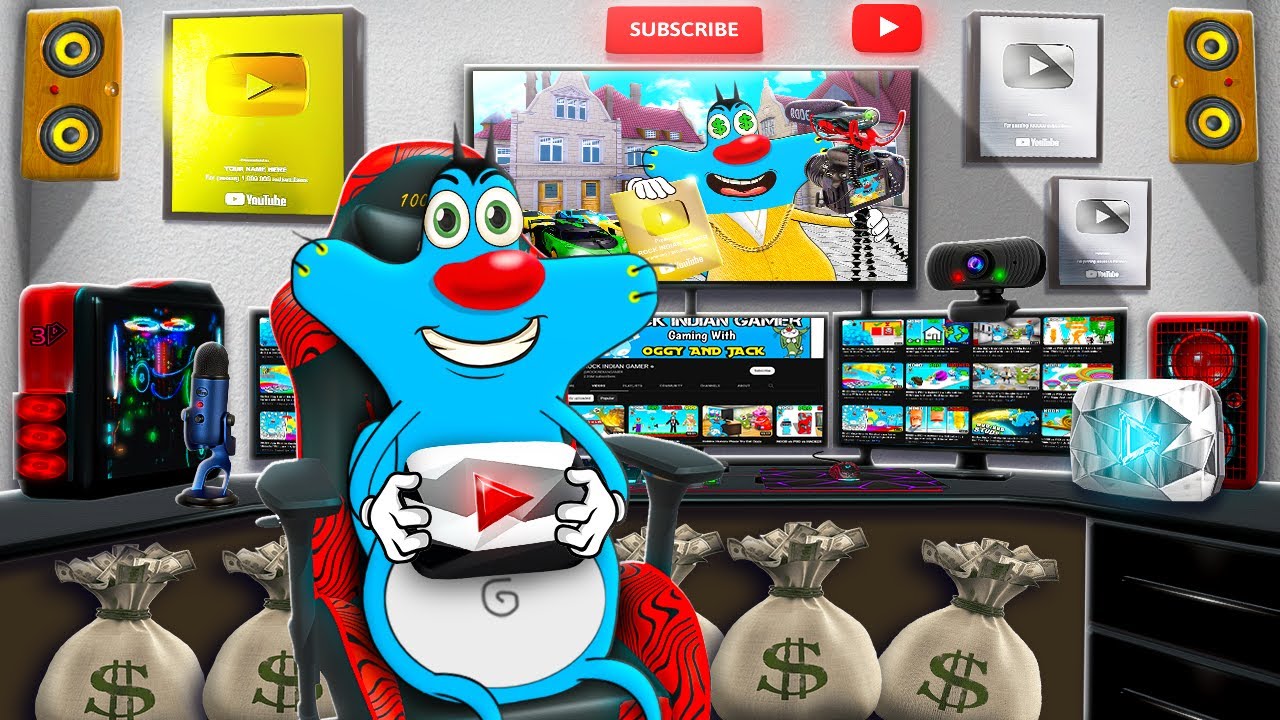 Roblox Oggy Become Greatest YouTuber In All Over World With Jack | Rock Indian Gamer |