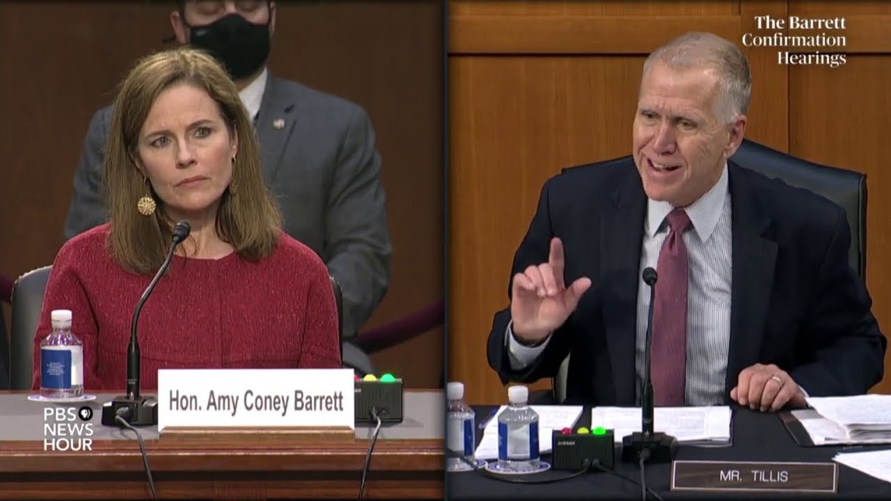 WATCH: Senator Thom Tillis questions Supreme Court nominee Amy Coney Barrett