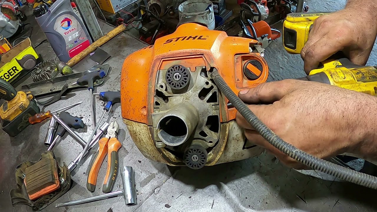 Stihl Fs 460  Balata yay değişimi / Stihl Fs 460 Motorized Scythe Brake Lining Spring Change