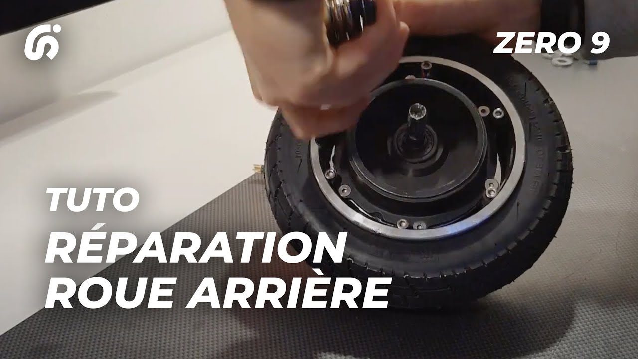 TUTO : ZERO 9 - Démontage et réparation d'une roue arrière crevée.
