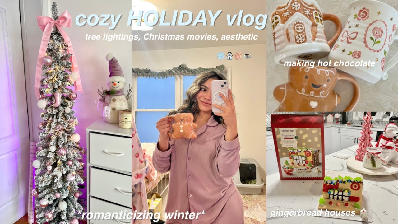 aesthetic CHRISTMAS vlog❄️⛄️cozy winter activities, hobbies, romanticizing my life