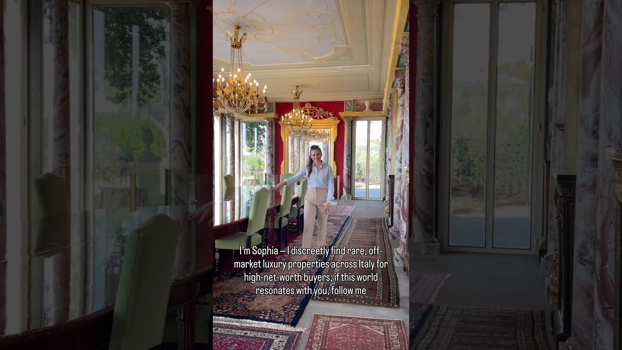 ✨ I’m Sophia.I help high-net-worth buyers access exclusive off-market luxury properties in Italy✨