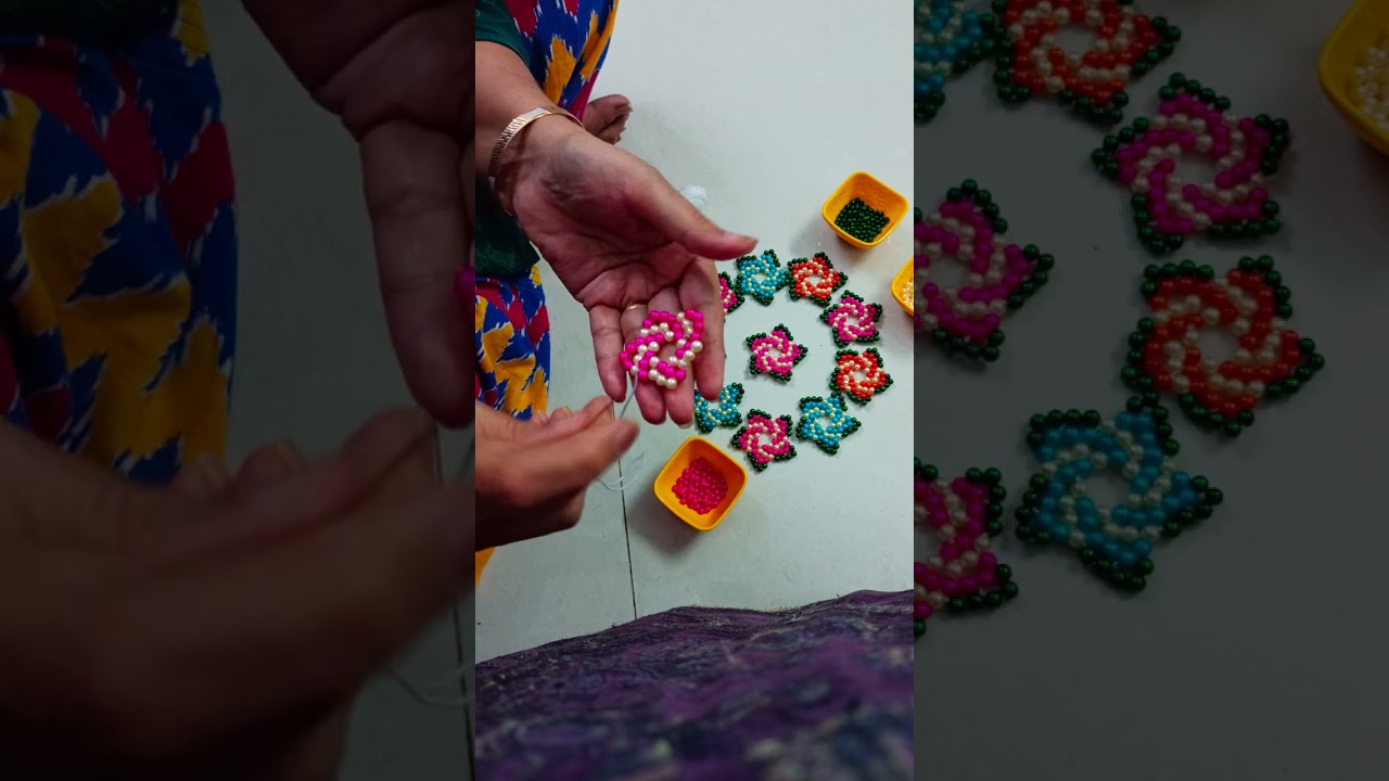 🌷मोत्याचे फुल (समई ,ताट ,चौरंगाची महिरप तसेच रांगोळीसाठी )