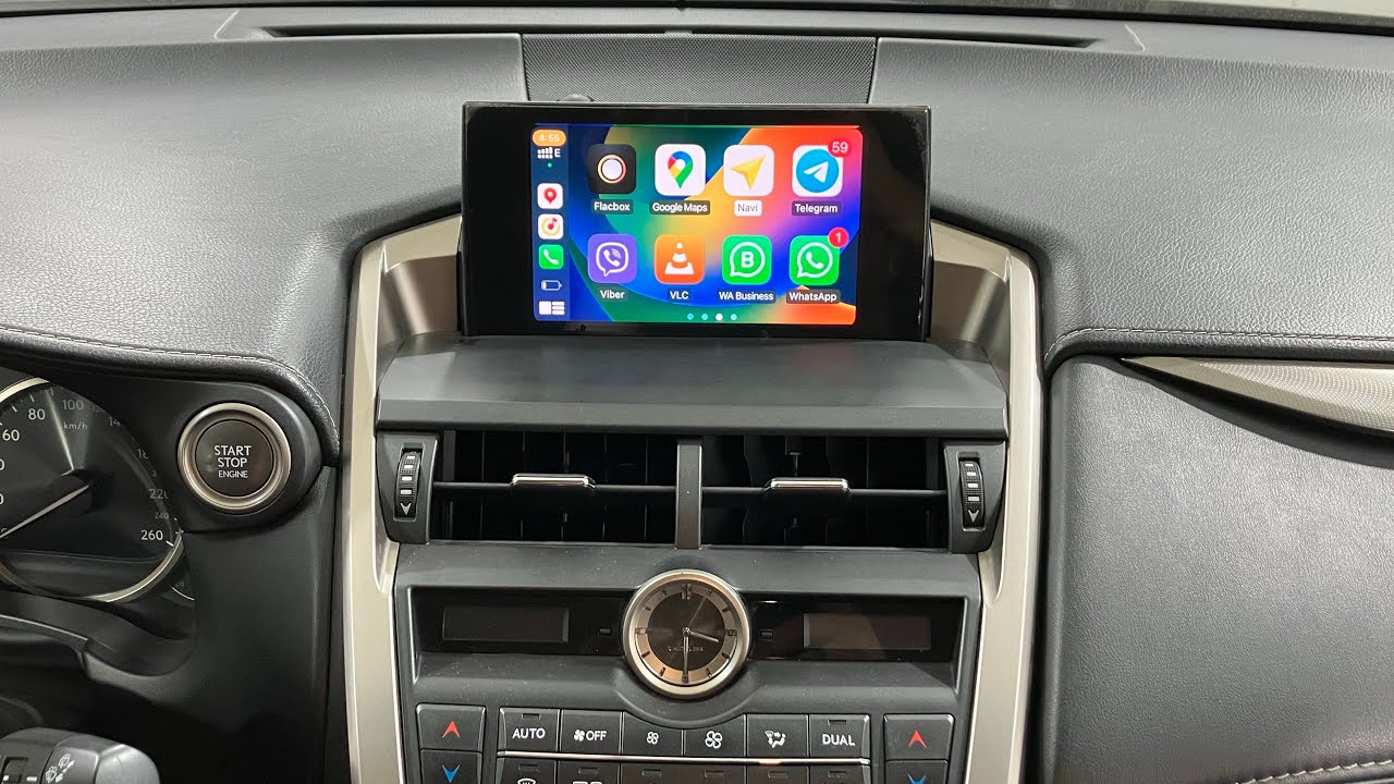 CarPlay и Android Auto для Lexus NX, RX, ES, IS в комплектациях с шайбой