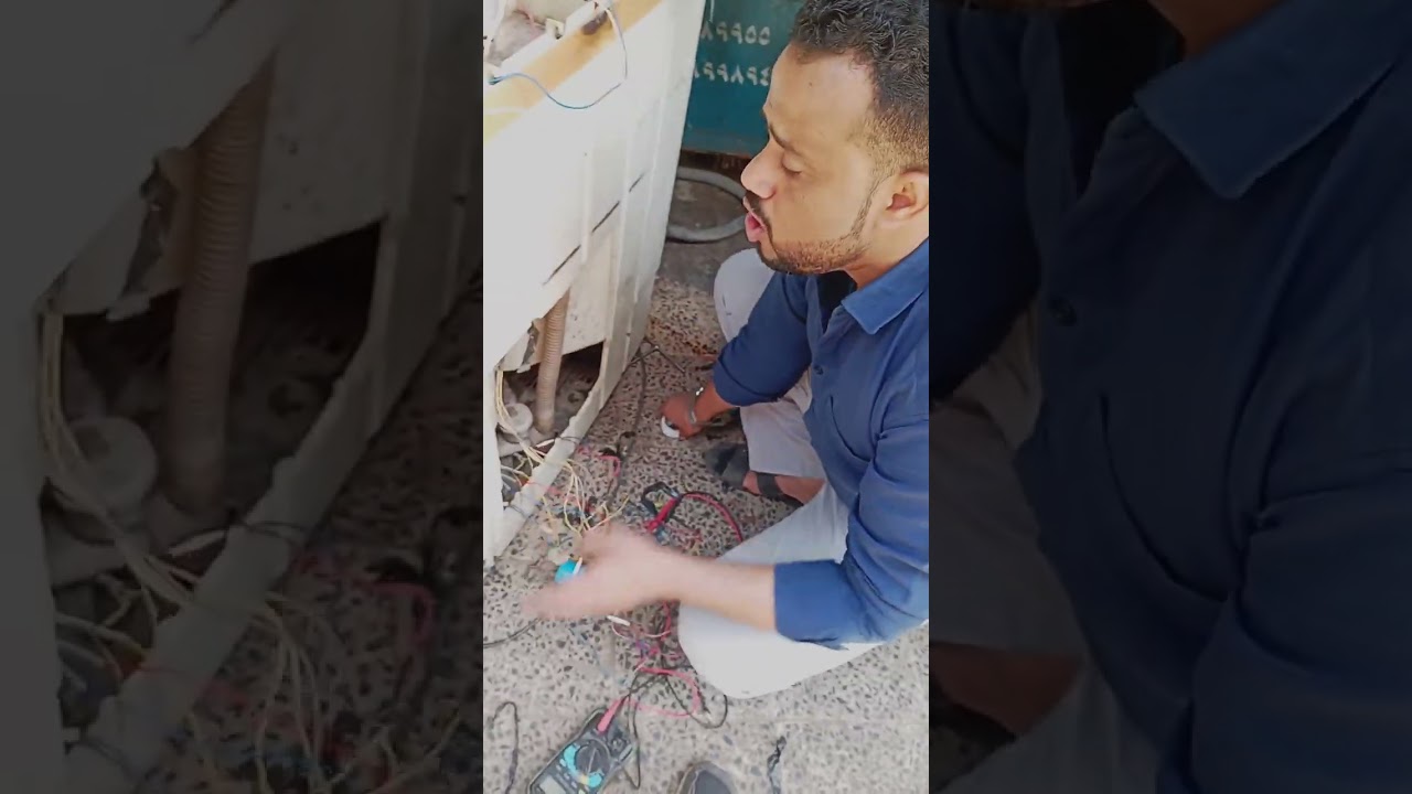 شرح  الضفيرة الكهربائية لغسالة هاف اتومتيك بالتطبيق العملي وباسهل طريقة 😍❤️ 