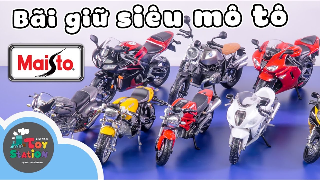 Đập hộp mô hình siêu mô tô như thật từ hãng Maisto ToyStation 445