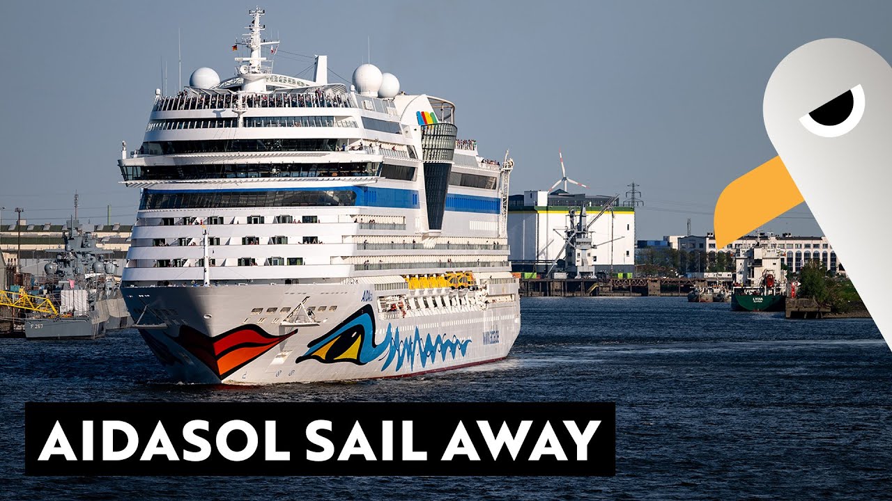 Sail Away 💋 AIDAsol 🛳️ verlässt den Hamburger Hafen