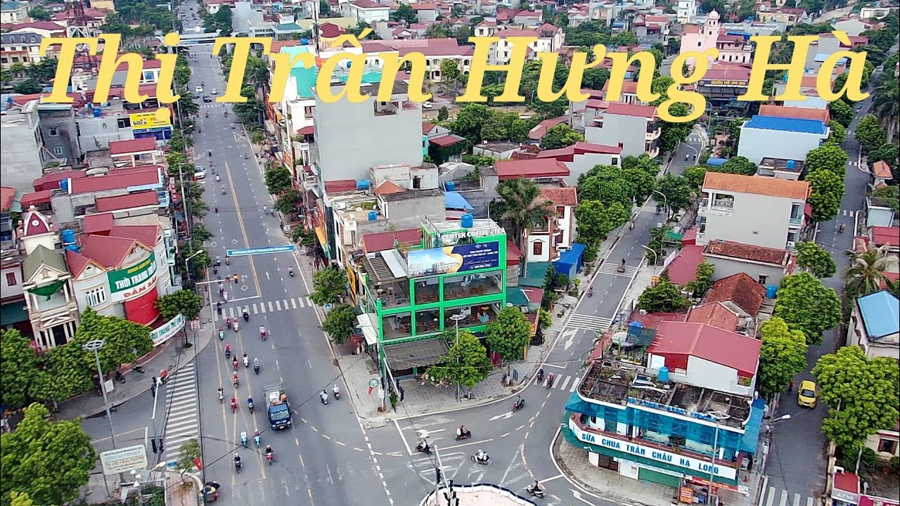 Thị trấn Hưng Hà tỉnh Thái Bình, bệnh viện đa khoa huyện Hưng Hà,lâm hoa hưng hà góc nhìn Flycam