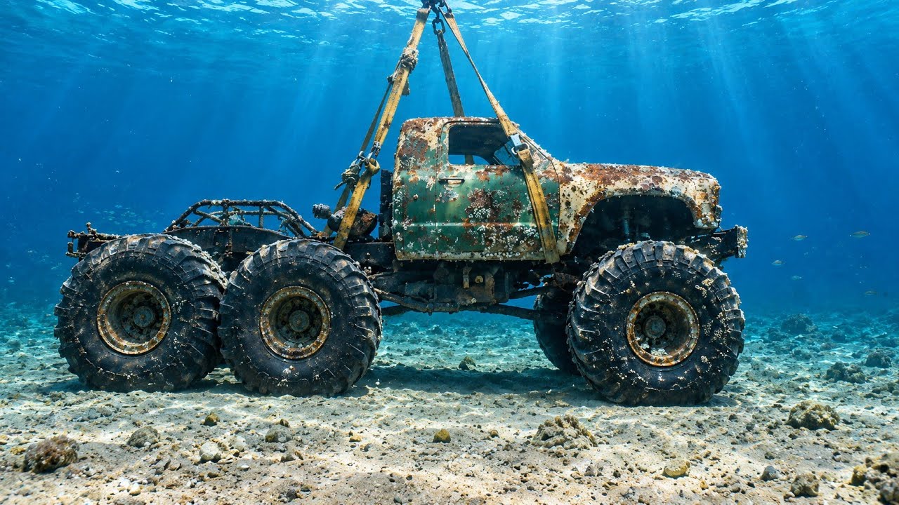 Abandoned Monster Truck Found Underwater! 😱 Full Rusty Truck Restoration | Satisfying ASMR