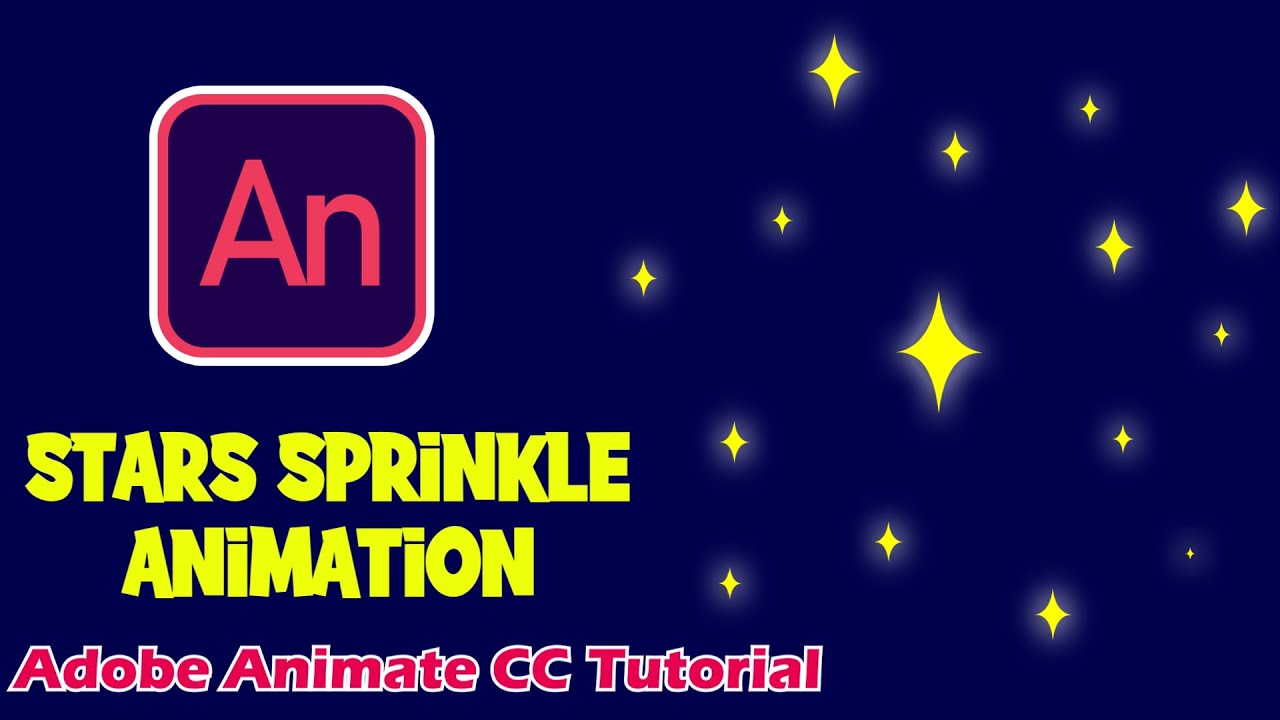 Stars Sprinkle Animation Tutorial | Adobe Animate CC Tutorial| Arcsoft Animations